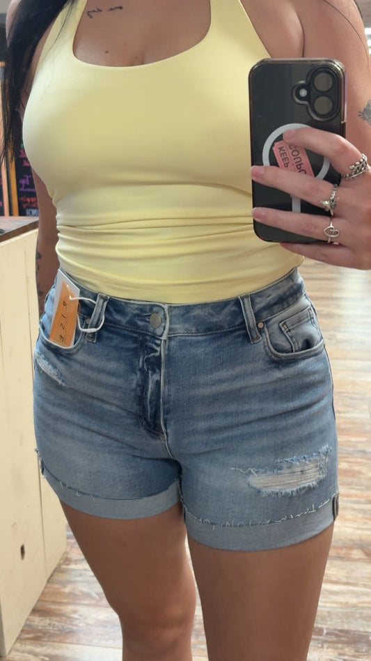 Risen High Rise Cuffed Shorts