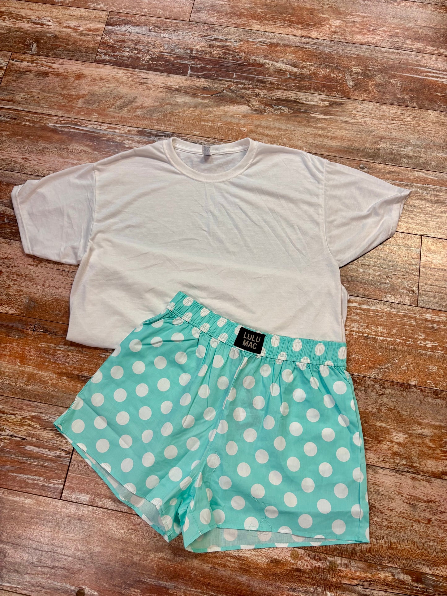 Lulu Mac Mint Polka Dot Shorts