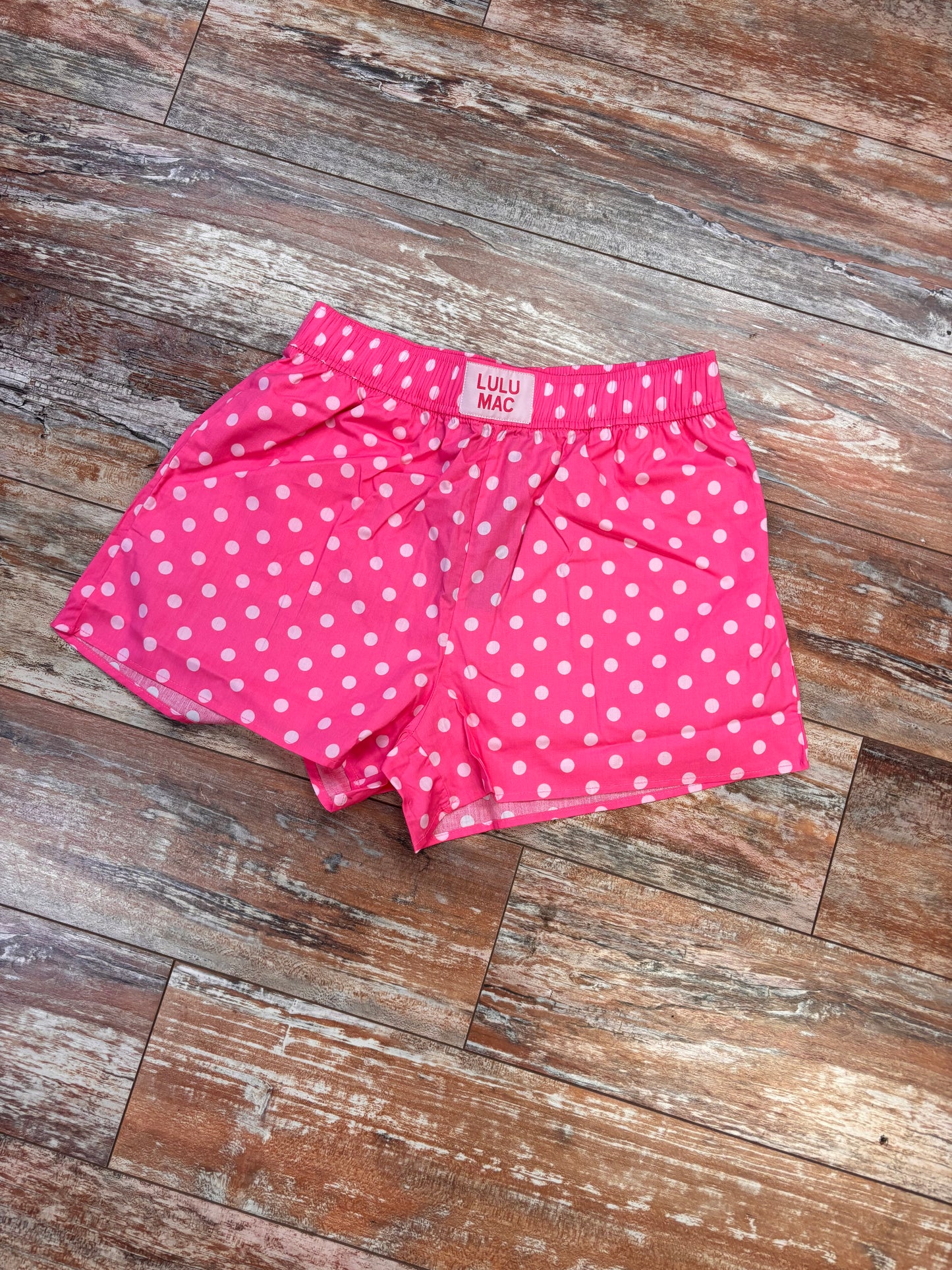 Dark/Light Pink Polka Lulu Mac Shorts