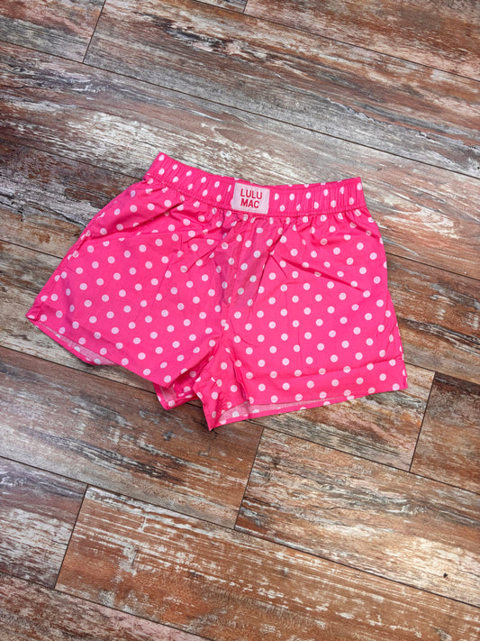 Dark/Light Pink Polka Lulu Mac Shorts