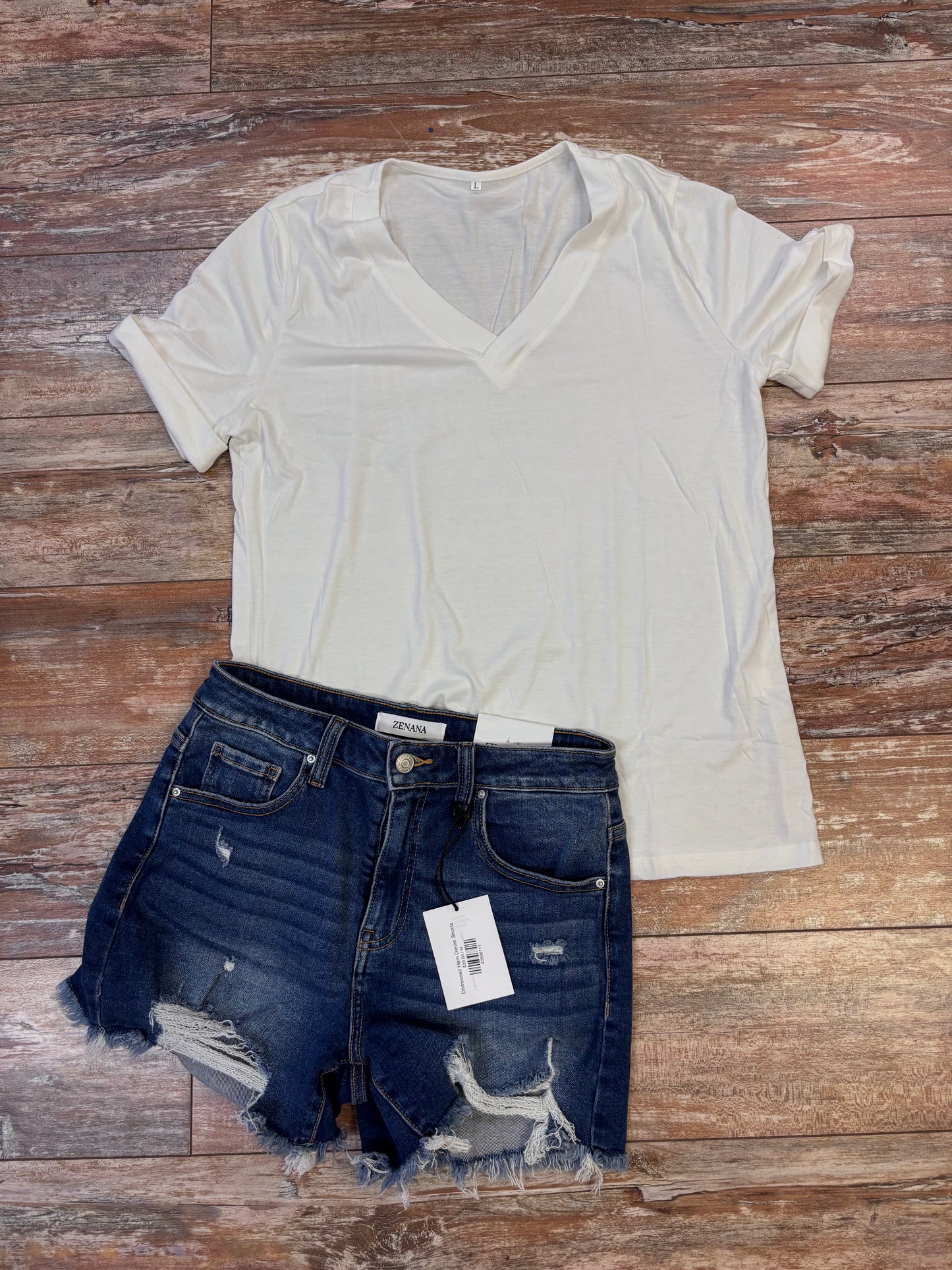 Women's V-Neck Short Sleeve Soft Cotton T-Shirt
