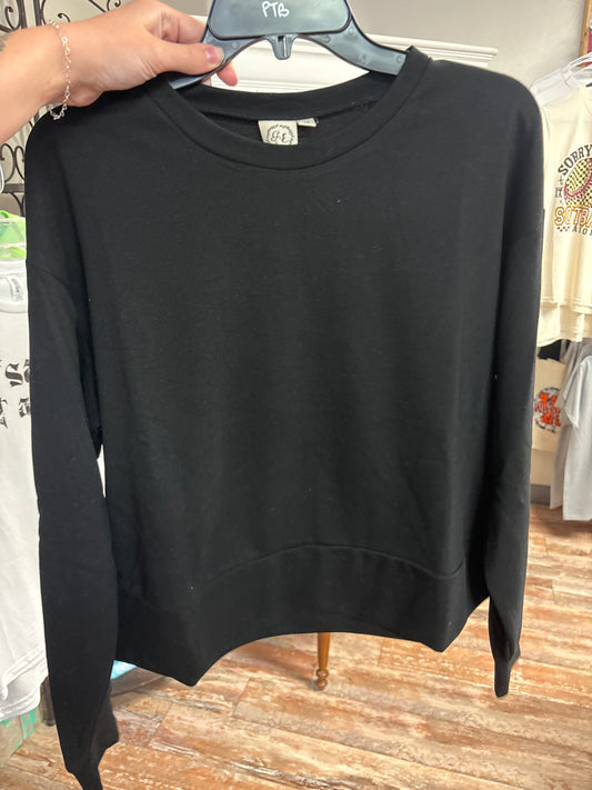 Black Crop Sweatshirt