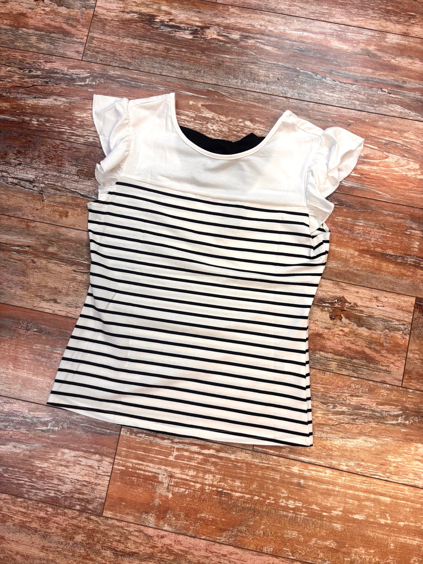 B&W Striped Tank With Bow Back