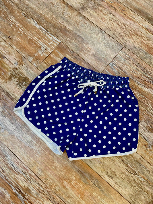 Navy Polka Dot Everyday Shorts