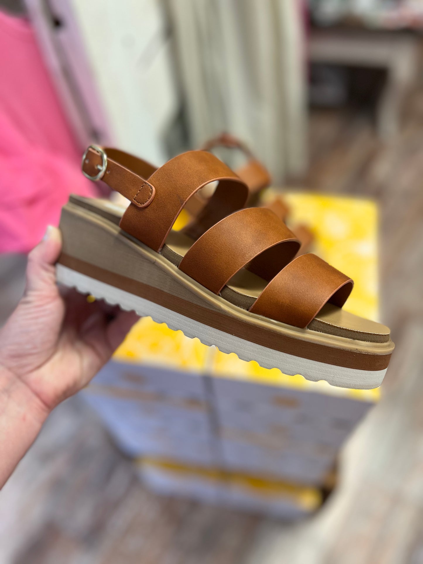 Yellowbox Tan Andraya Platforms