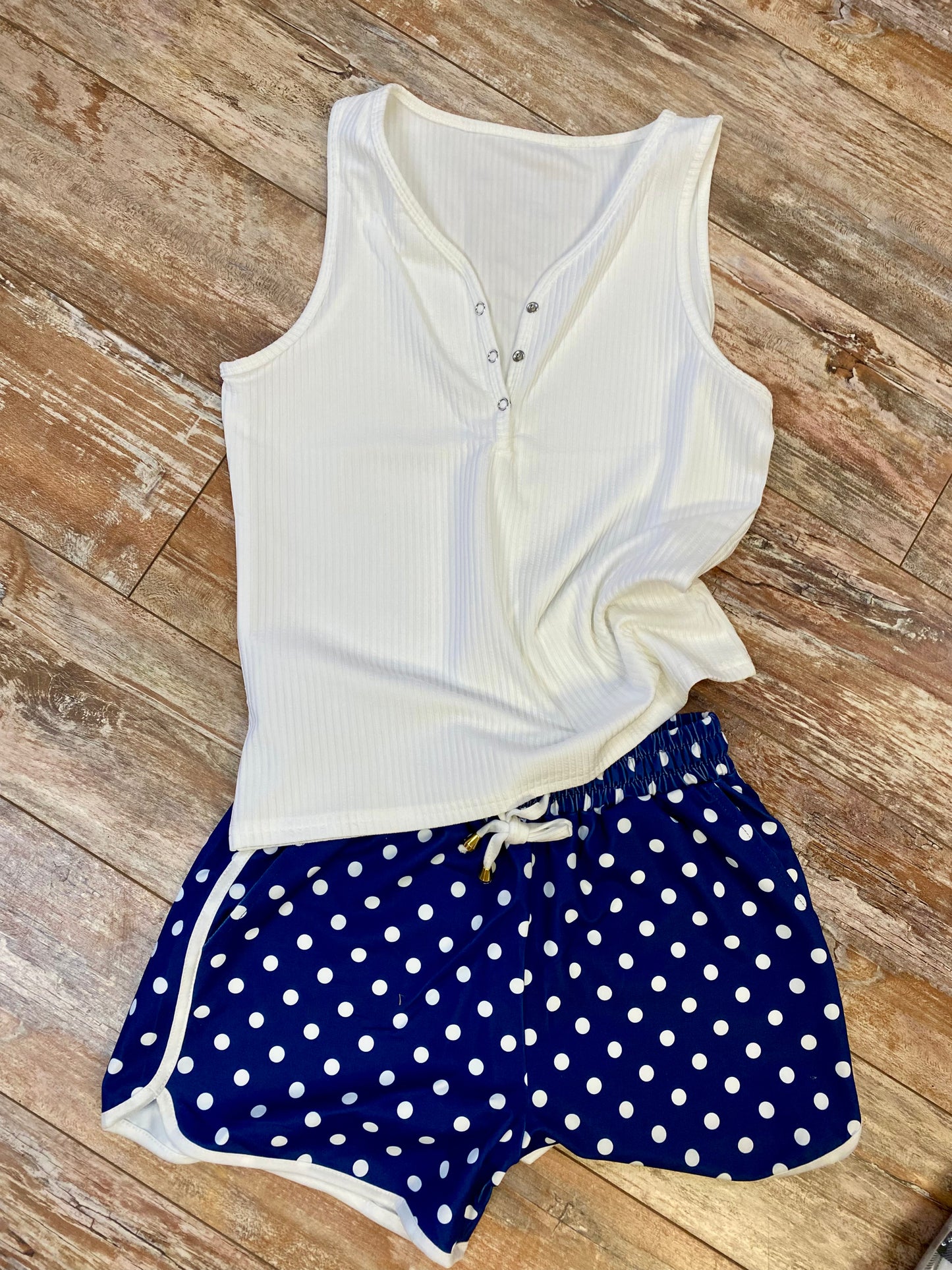 Navy Polka Dot Everyday Shorts