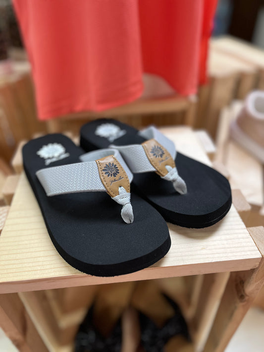 Yellowbox Gray Flance Flipflops