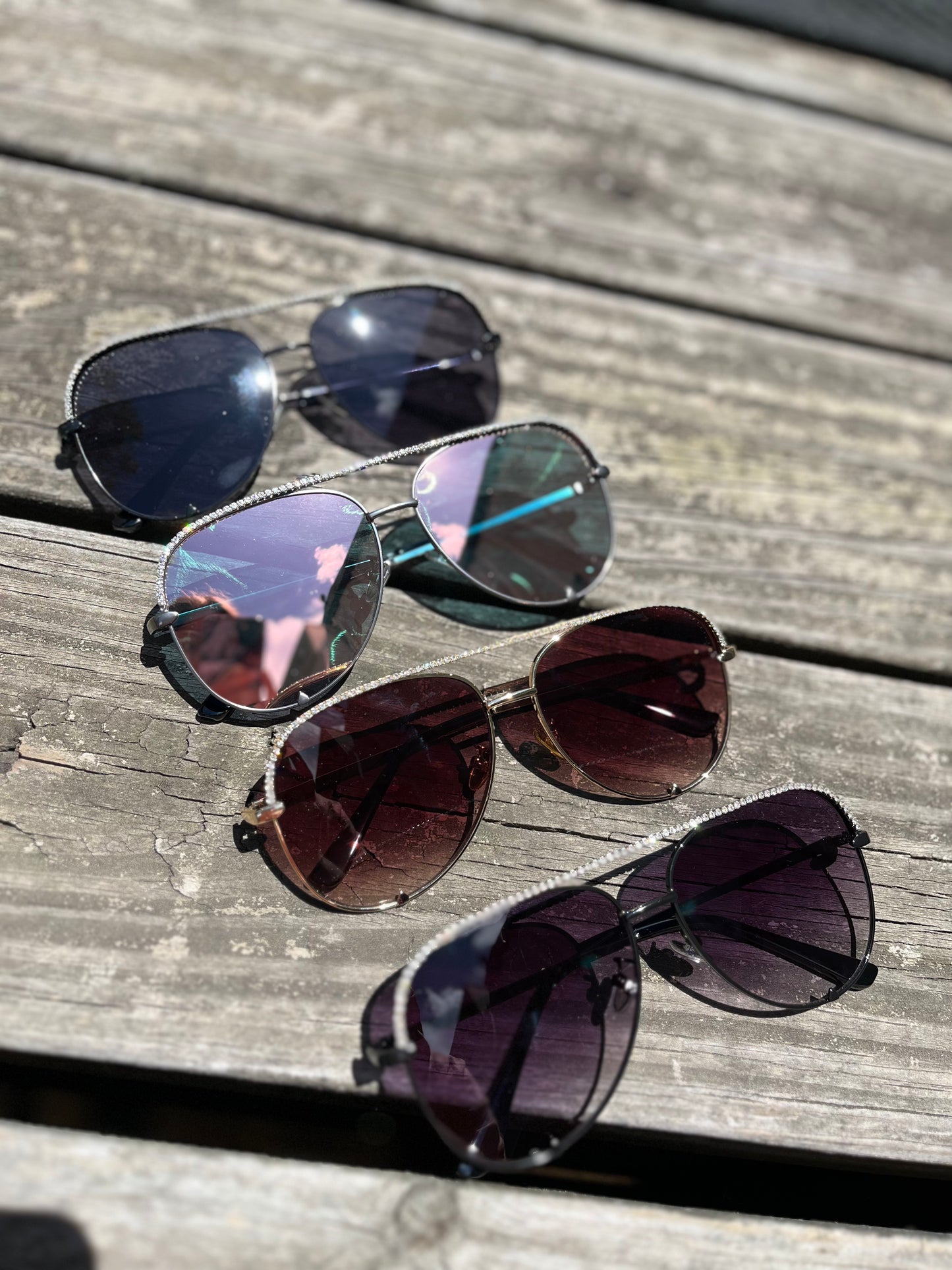 Dare To Dazzle Aviator Sunglasses