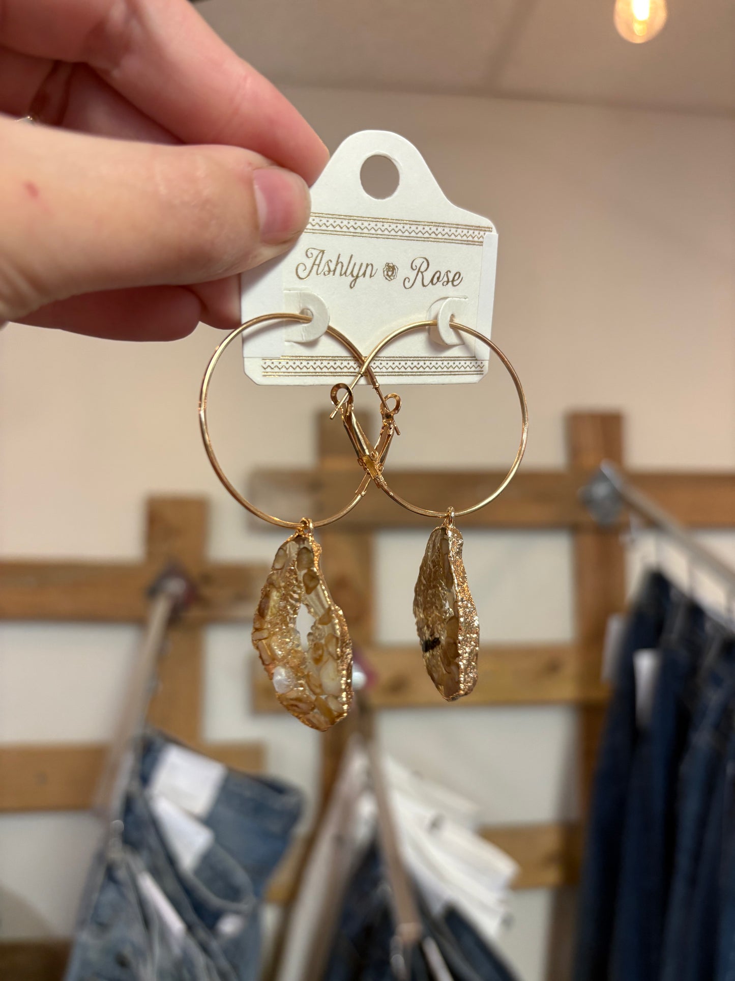 Geode Hoop Earrings