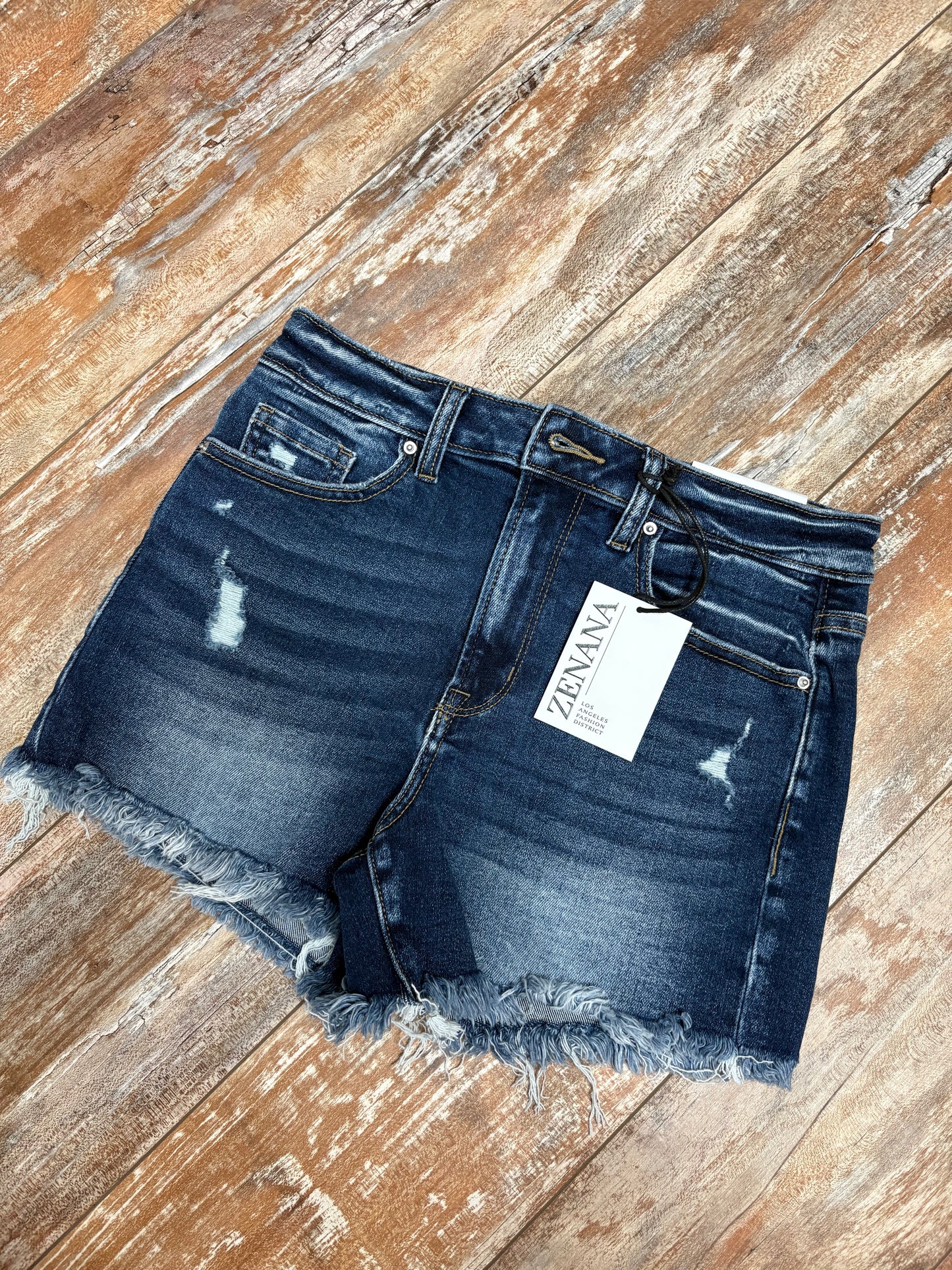 Raw Frayed Hem Ripped Denim Shorts