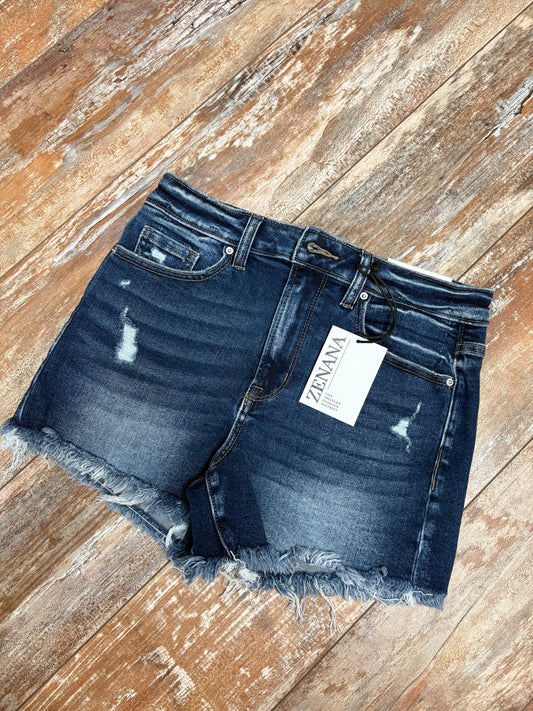 Raw Frayed Hem Ripped Denim Shorts