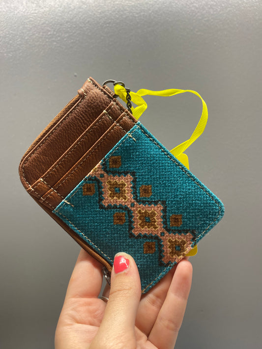 Wrangler Dark Turquoise Mini Zip Card Case