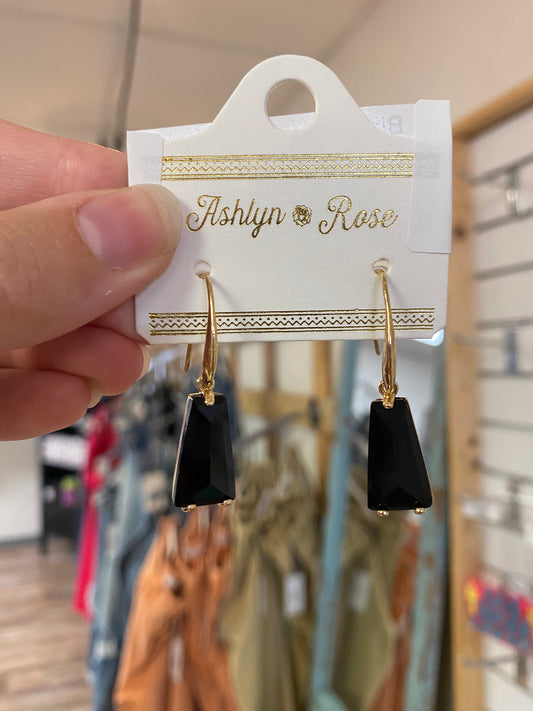 Black Drop Earrings