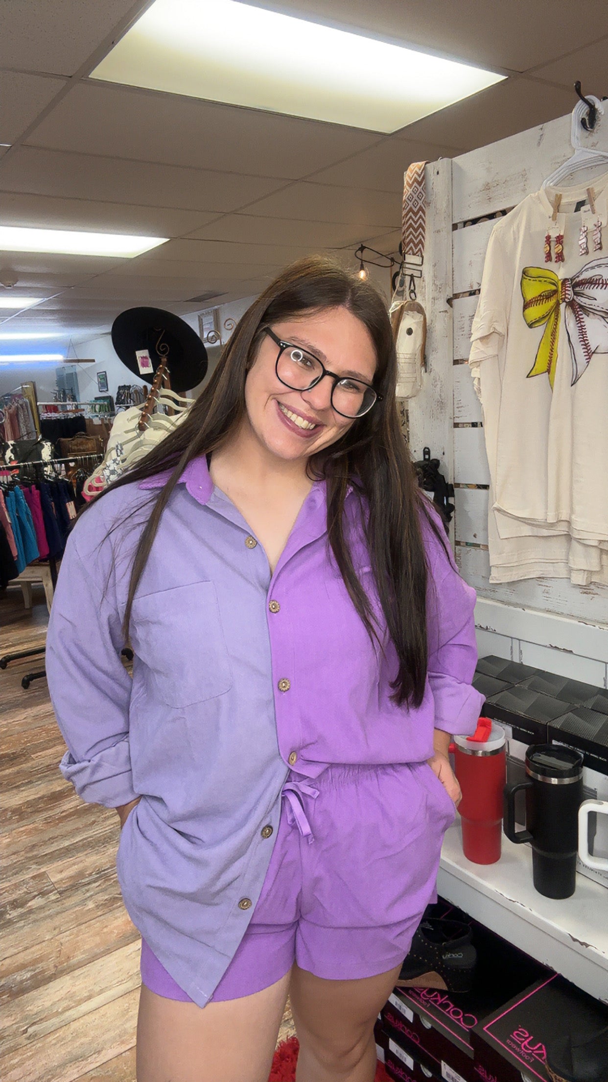 Purple Livy Corduroy Set