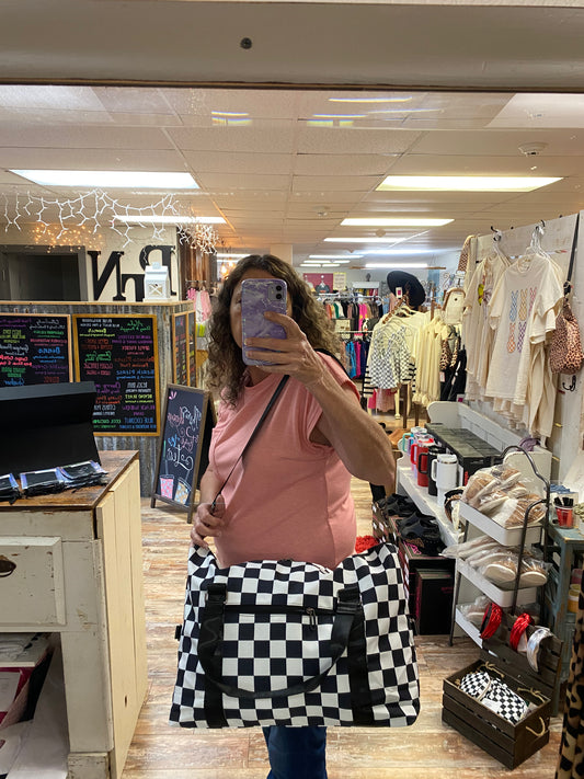Checkered Travel Bag