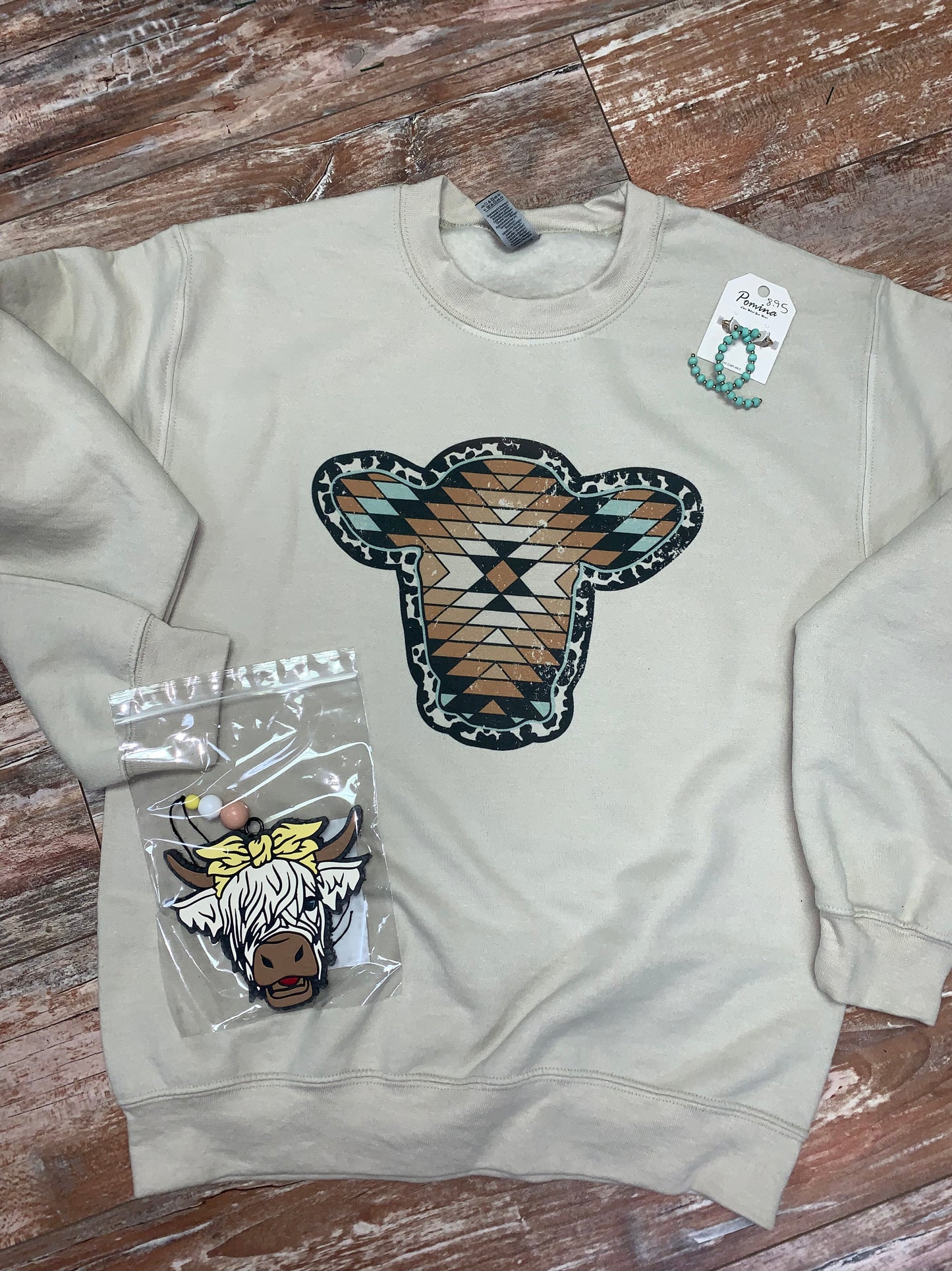 Aztec Cow Sweatshirt