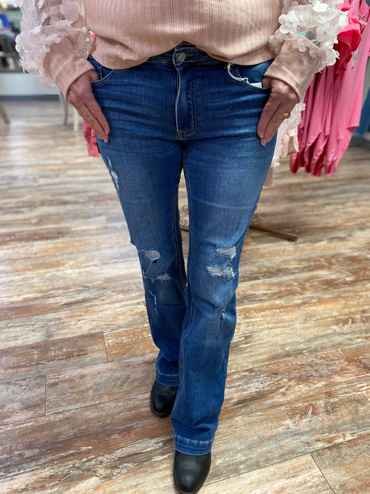 Kancan Mid Rise Bootcut Jeans