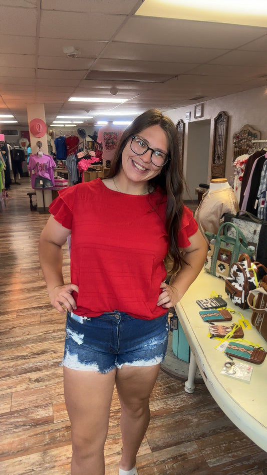 Ruffle Trim Blouse