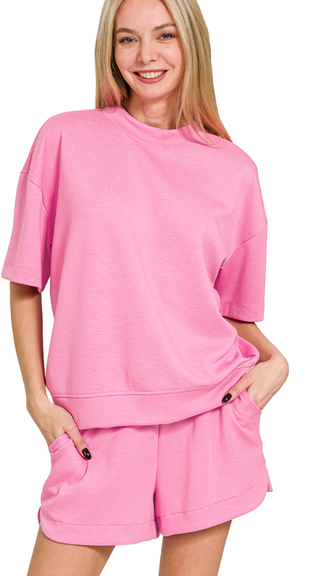 Scuba High Neck Top & Dolphin Shorts Set