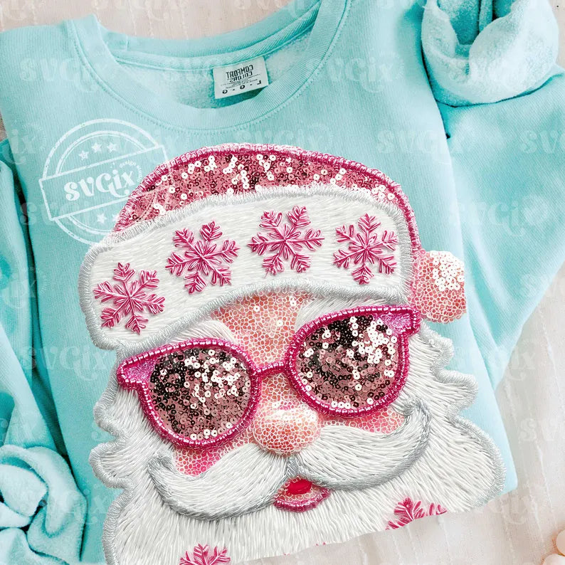 Sequin Santa Tee Or Pullover